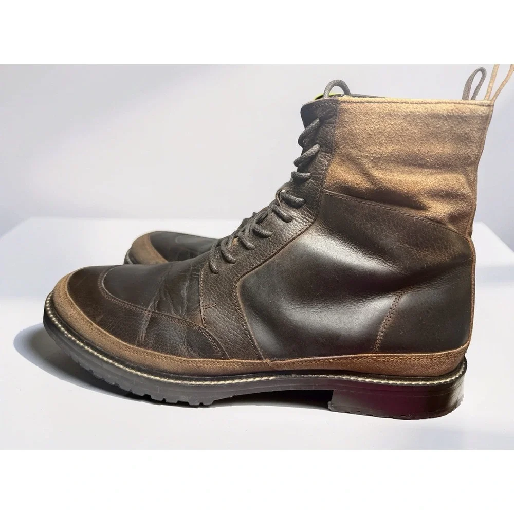 Reserved Footwear Men's Zero  Brown Leather Casual Boots Size 10M EUC